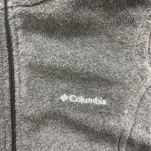 Columbia Fleece Vest Mens Large Gray Full Zip High Neck Pockets Outdoor Hiking - Picture 13 of 13